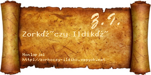 Zorkóczy Ildikó névjegykártya